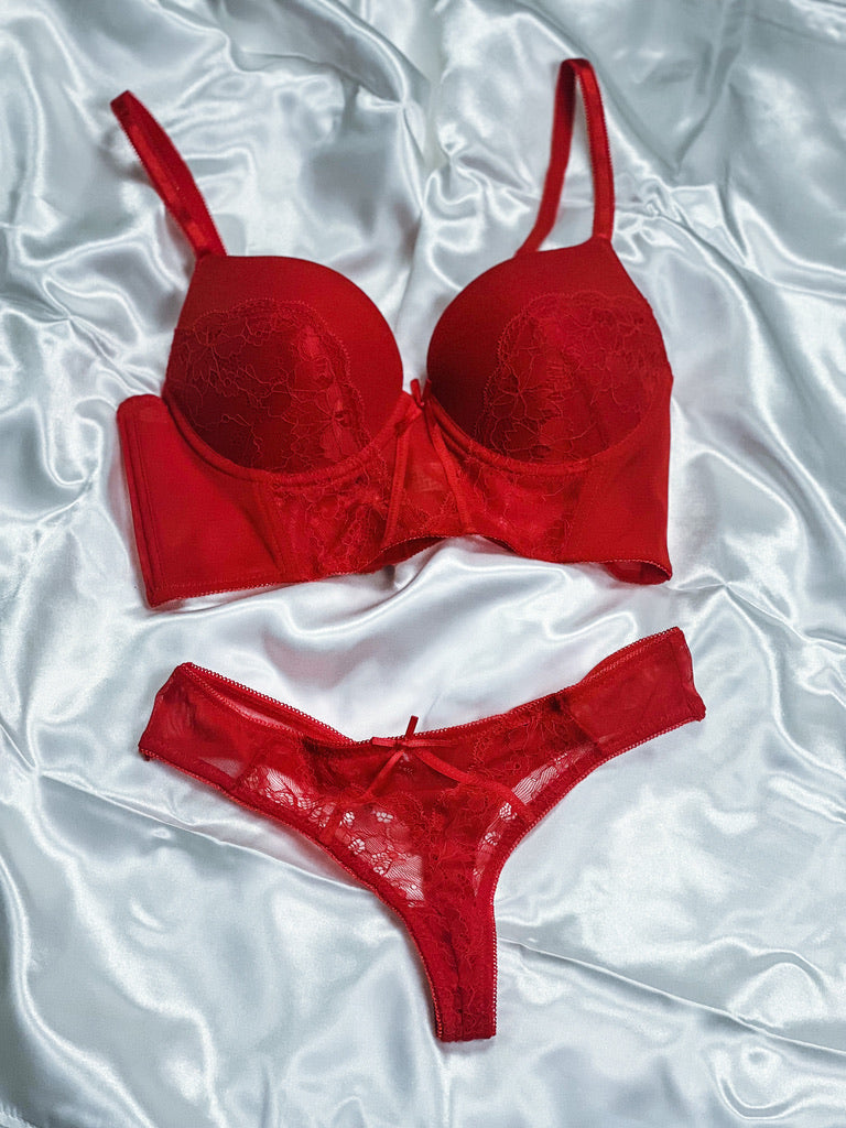 Sexy Cherry Spree Intimates push-up set